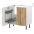 #Meuble de cuisine Sous évier <br />OKA Chêne, 2 portes lessiviel, L80 x H70 x P58 cm 