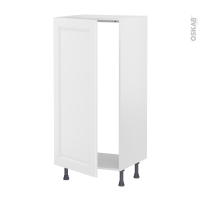 Colonne de cuisine N°27 - Armoire frigo encastrable - STATIC Blanc - 1 porte - L60 x H125 x P58 cm