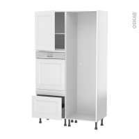 Colonne de cuisine - Lave vaisselle intégrable - STATIC Blanc - L60 x H195 x P58 cm