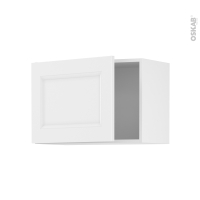 Meuble de cuisine - Haut ouvrant - STATIC Blanc - 1 porte - L60 x H41 x P37 cm