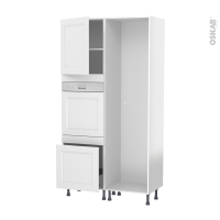 Colonne de cuisine - Lave vaisselle intégrable - STATIC Blanc -  - L60 x H217 x P58 cm