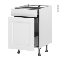 Meuble de cuisine - Range épice - STATIC Blanc - 3 tiroirs - L50 x H70 x P58 cm