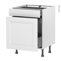Meuble de cuisine - Range épice - STATIC Blanc - 3 tiroirs - L60 x H70 x P58 cm