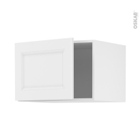 Meuble de cuisine - Haut ouvrant - STATIC Blanc - 1 porte - L60 x H41 x P58 cm