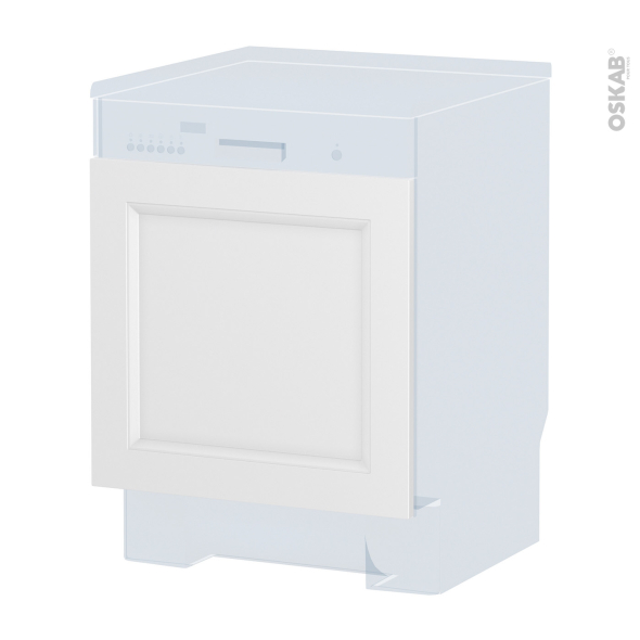 Porte lave vaisselle - Intégrable N°16 - STATIC Blanc - L60 x H57 cm