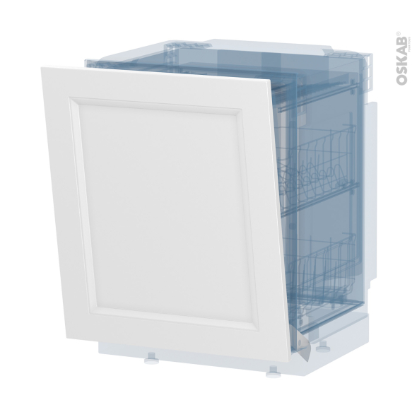 Porte lave vaisselle - Full intégrable N°21 - STATIC Blanc - L60 x H70 cm