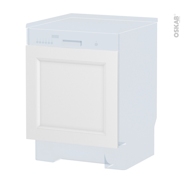 Porte lave vaisselle Intégrable N°16 <br />STATIC Blanc, L60 x H57 cm 