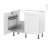 #Meuble de cuisine Sous évier <br />STATIC Blanc, 2 portes lessiviel, L100 x H70 x P58 cm 