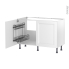 #Meuble de cuisine Sous évier <br />STATIC Blanc, 2 portes lessiviel, L120 x H70 x P58 cm 