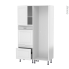 #Colonne de cuisine - Lave vaisselle intégrable - STATIC Blanc - L60 x H195 x P58 cm
