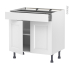#Meuble de cuisine - Bas - STATIC Blanc - 2 portes 1 tiroir - L80 x H70 x P58 cm