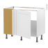 #Meuble de cuisine - Angle sous évier réversible - STATIC Blanc - 1 porte N°21 L60 cm - L100 x H70 x P58 cm
