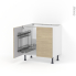 #Meuble de cuisine - Sous évier - STILO Noyer Blanchi - 2 portes lessiviel - L80 x H70 x P58 cm