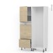 Colonne de cuisine - Lave vaisselle intégrable - STILO Noyer Blanchi - L60 x H195 x P58 cm