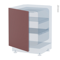 Porte frigo sous plan - Intégrable N°21 - TIA Rouge terracotta - L60 x H70 cm