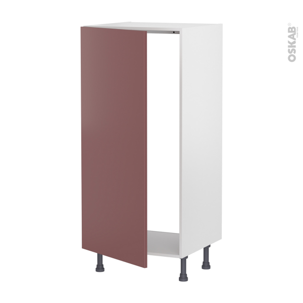 Colonne de cuisine N°27 Armoire frigo encastrable <br />TIA Rouge terracotta, 1 porte, L60 x H125 x P58 cm 