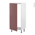 #Colonne de cuisine N°27 Armoire frigo encastrable <br />TIA Rouge terracotta, 1 porte, L60 x H125 x P58 cm 