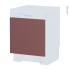 #Porte lave vaisselle Intégrable N°16 <br />TIA Rouge terracotta, L60 x H57 cm 
