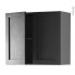 #Meuble de cuisine gris Haut ouvrant <br />AVARA Frêne Noir, 2 portes, L80 x H70 x P37 cm 