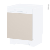 Porte lave vaisselle - Intégrable N°16 - HELIA Beige - L60 x H57 cm