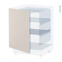 Porte frigo sous plan - Intégrable N°21 - HELIA Beige - L60 x H70 cm