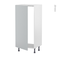 Colonne de cuisine N°27 - Armoire frigo encastrable - HELIA Gris clair - 1 porte - L60 x H125 x P58 cm