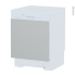 #Porte lave vaisselle Intégrable N°16 <br />HELIA Gris clair, L60 x H57 cm 