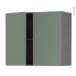 #Meuble de cuisine gris Haut ouvrant <br />HELIA Vert, 2 portes, L80 x H70 x P37 cm 