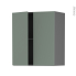 #Meuble de cuisine gris Haut ouvrant <br />HELIA Vert, 2 portes, L60 x H70 x P37 cm 