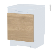 Porte lave vaisselle - Intégrable N°16 - HOSTA Chêne prestige - L60 x H57 cm