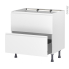 #Meuble de cuisine Sous évier <br />Faux tiroir haut, IPOMA Blanc mat, 1 tiroir, L80 x H70 x P58 cm 