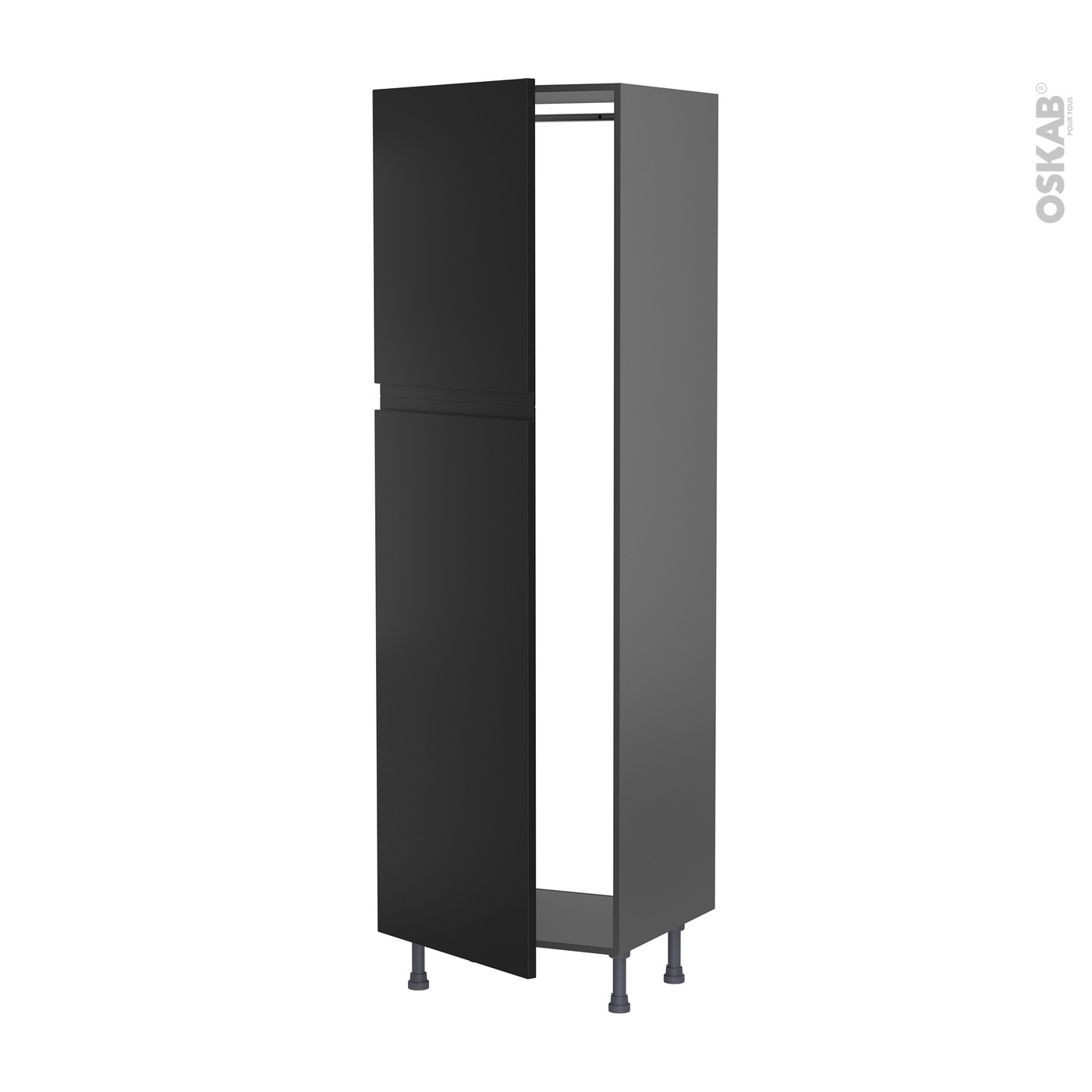 Réfrigérateur 1 porte noir mat 325 L - SCL331 - Schneider
