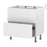 #Meuble de cuisine Sous évier <br />Faux tiroir haut, LUPI Blanc, 1 tiroir, L80 x H70 x P58 cm 