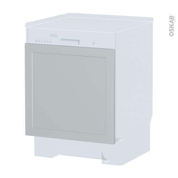 Porte lave vaisselle Intégrable N°16 <br />LUPI Gris clair, L60 x H57 cm 
