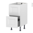 #Meuble de cuisine Sous évier <br />Faux tiroir haut, STATIC Blanc, 1 tiroir, L40 x H70 x P58 cm 