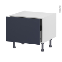 Meuble de cuisine - Bas coulissant - TIA Bleu nuit - 1 porte - L60 x H41 x P58 cm