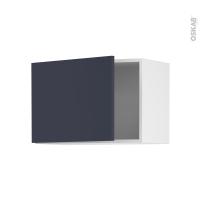 Meuble de cuisine - Haut ouvrant - TIA Bleu nuit - 1 porte - L60 x H41 x P37 cm