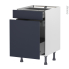 #Meuble de cuisine Range épice <br />TIA Bleu nuit, 3 tiroirs, L50 x H70 x P58 cm 