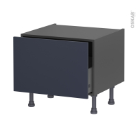 Meuble de cuisine gris - Bas coulissant - TIA Bleu nuit - 1 porte - L60 x H41 x P58 cm