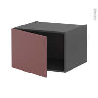 Meuble de cuisine gris - Bas suspendu - TIA Rouge terracotta - 1 porte - L60 x H41 x P58 cm