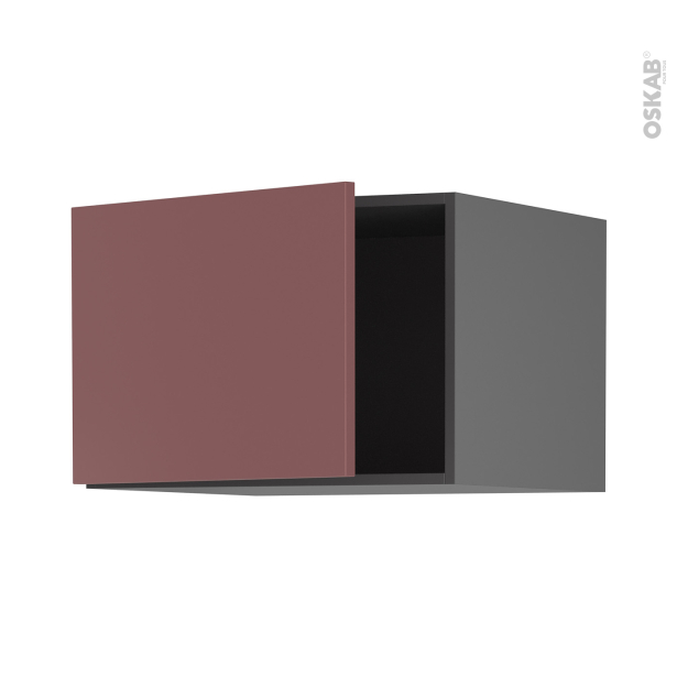 Meuble de cuisine gris Haut ouvrant <br />TIA Rouge terracotta, 1 porte, L60 x H41 x P58 cm 