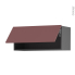 #Meuble de cuisine gris Haut abattant <br />TIA Rouge terracotta, 1 porte, L80 x H35 x P37 cm 