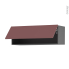 #Meuble de cuisine gris Haut abattant <br />TIA Rouge terracotta, 1 porte, L100 x H35 x P37 cm 