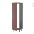 #Colonne de cuisine N°2721 gris Armoire frigo encastrable <br />TIA Rouge terracotta, 2 portes, L60 x H195 x P58 cm 