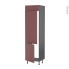 #Colonne de cuisine N°2721 gris Frigo 2 portes encastrables <br />TIA Rouge terracotta, 2 portes, L60 x H217 x P58 cm 