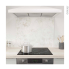 #Fond de hotte cuisine Décor Béton blanchi N°704 <br />Aluminium composite, L60xH70 cm 