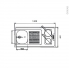 #Bloc évier pour kitchenette - plaque de cuisson électrique - L120 x P60 cm - SOKLEO