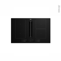 Plaque induction aspirante - 4 foyers - Verre Noir - BEKO - HIXI84700UF
