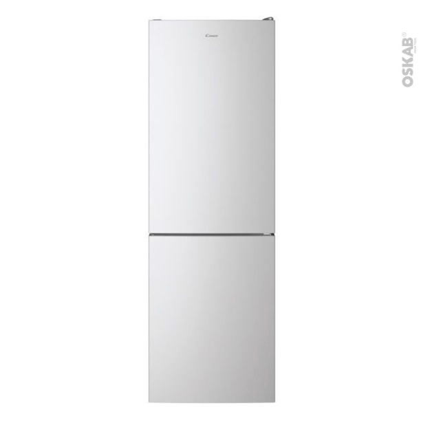 Réfrigérateur combiné 341L Pose libre 185cm <br />Inox, CANDY, CCE4T618ES 