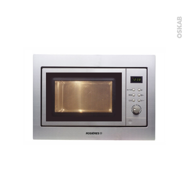 Micro-Ondes grill Intégrable 38cm 20L <br />Inox, ROSIERES, RMG200MIN 